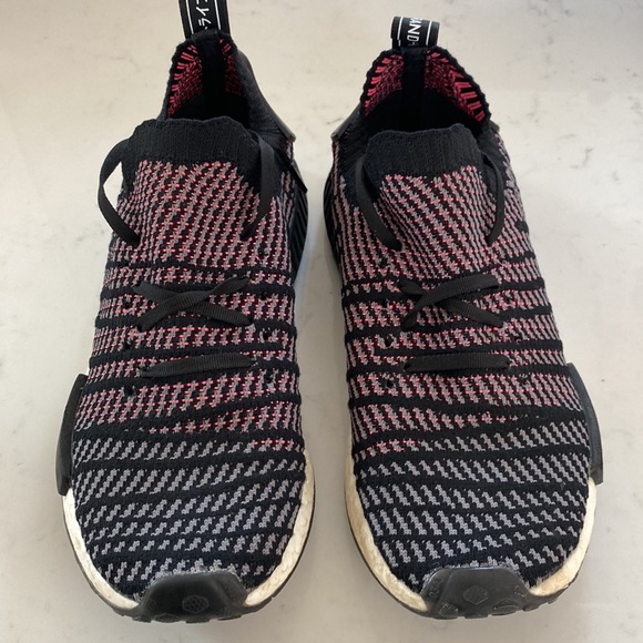 Adidas NMD_R1 solar pink, black, gray CQ2386 men’s size 9 - Picture 2 of 6